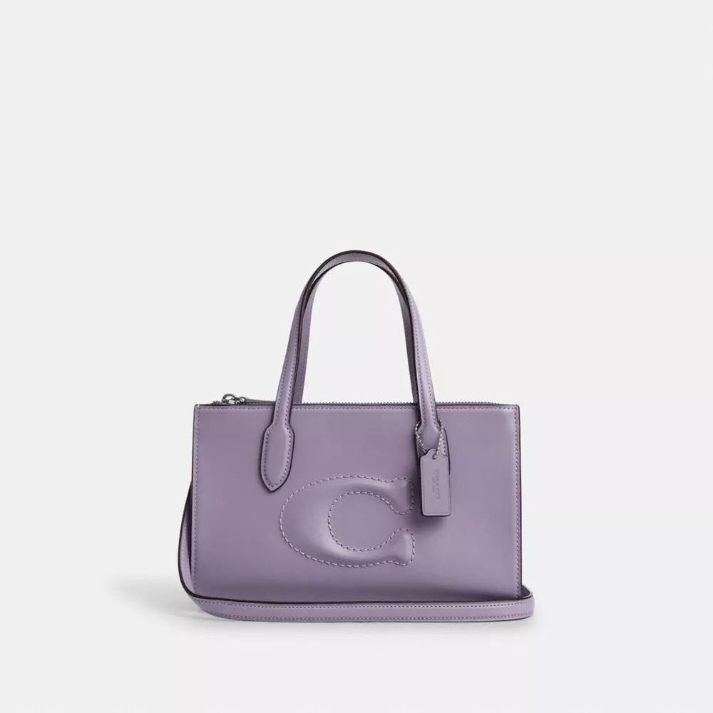 Coach Nina Small Tote Bag Leather Crossbody Light Violet Purple CR097 New